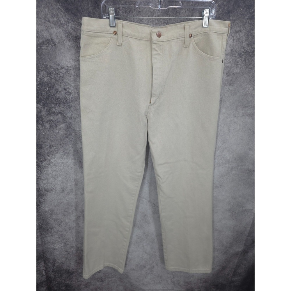 Wrangler Jeans Mens 36 X 30 White Cowboy Cut Rodeo Western 936 Vintage USA
